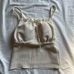 Elegant Cream Sleeveless Top